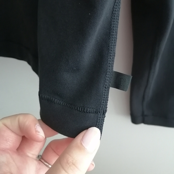 Lululemon Back Up Long Sleeve Open Back Black Light Sweater Medium - Picture 8 of 14